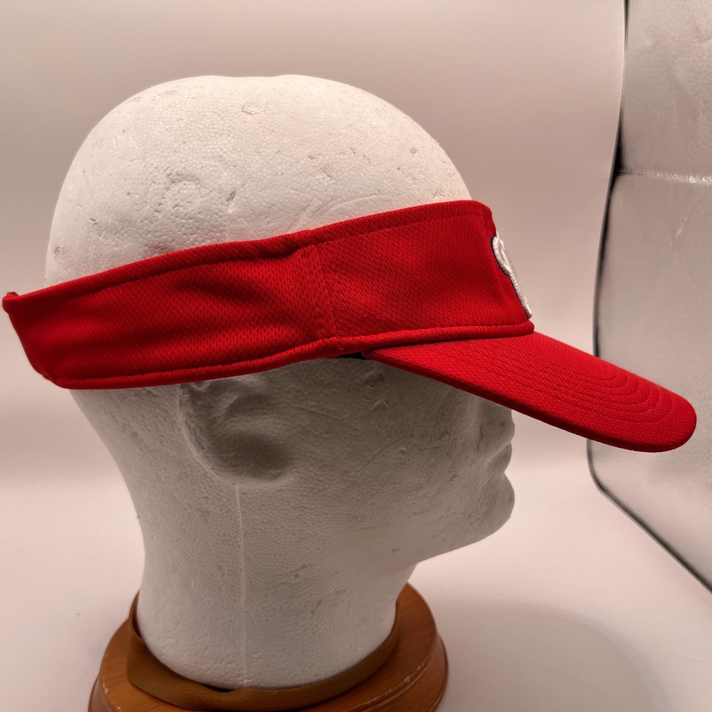 Washington Nationals Visor Red OC Sports MLB Adjustable Mesh Hat OSFM - Picture 5 of 8